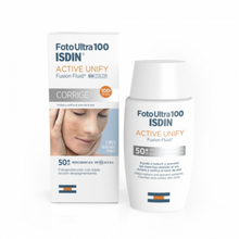 Load image into Gallery viewer, Foto Ultra 100 ISDIN Active Unify Fusion Fluid SPF 50+ (Face Sunscreen - not tinted) (50 ml)