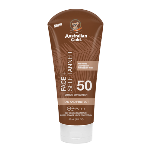 Australian Gold - Face + Self Tanner Lotion SPF 50 (Face self tanner + sunscreen) (88 ml)