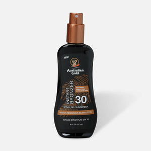 Australian Gold - Spray Gel Sunscreen with Instant Bronzer (237 ml) - Choose from SPF 6, 15, 30, 50